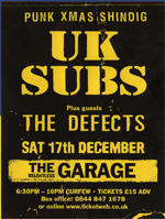 UK Subs - Relentless Garage, Highbury 17.12.11